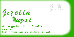 gizella muzsi business card